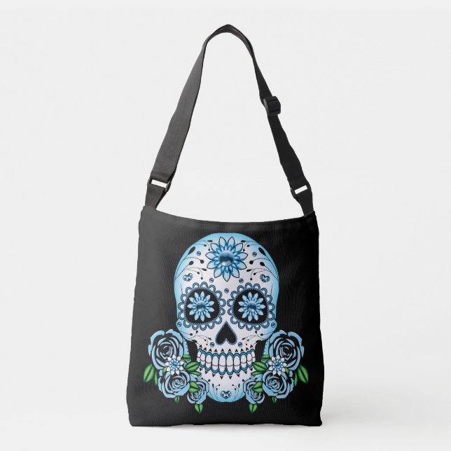 Sac Ajustable Crâne bleu de sucre (Devant)
