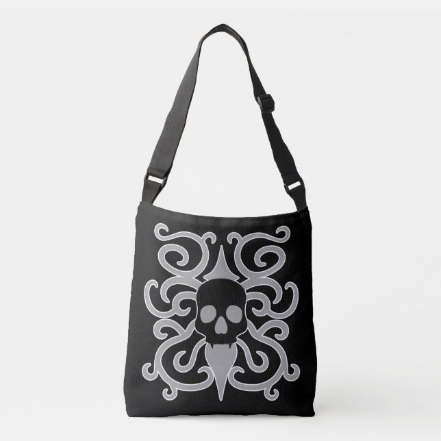 Sac Ajustable Crâne de goth en croix (Devant)