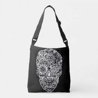 Sac Ajustable Crâne de sucre - blanc noir No4 de crânes