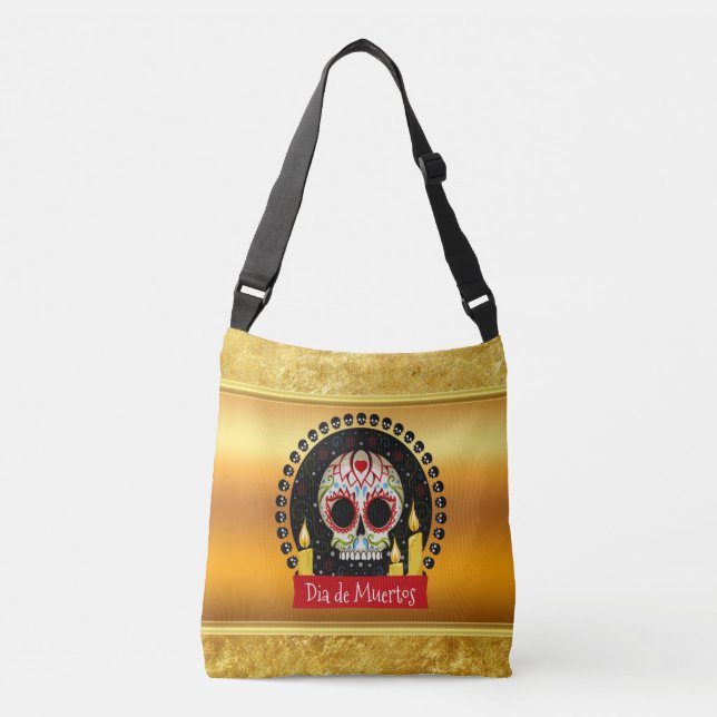Sac Ajustable Crâne de sucre bouillonnant intimidant et effrayan (Devant)