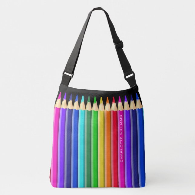 Sac Ajustable Crayons multicolores de crayon d'artiste (Devant)