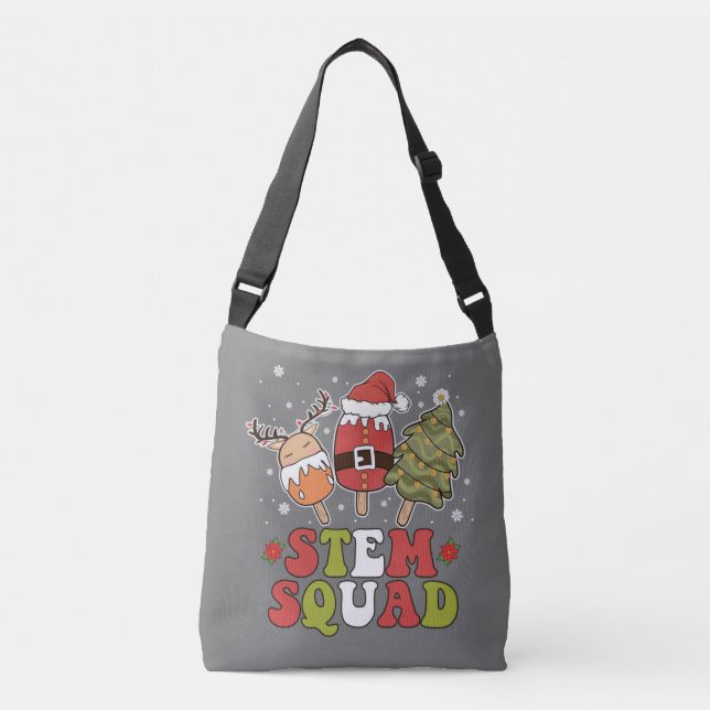 Sac Ajustable Crème glacée Père Noël Tree Crème de glace STEM Sq (Devant)