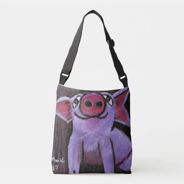 Sac Ajustable Croix-corps rosâtre Fourre-tout de porc (Devant)