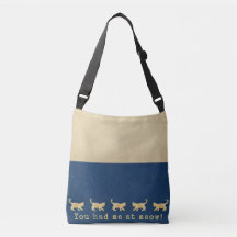 Cross Body Bag Gold Cats Vous m'avez eu à Meow