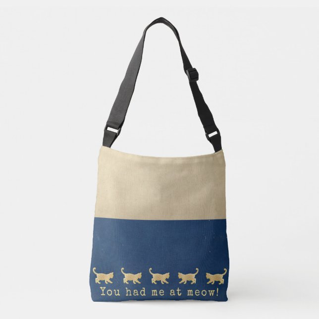 Sac Ajustable Cross Body Bag Gold Cats Vous m'avez eu à Meow (Devant)