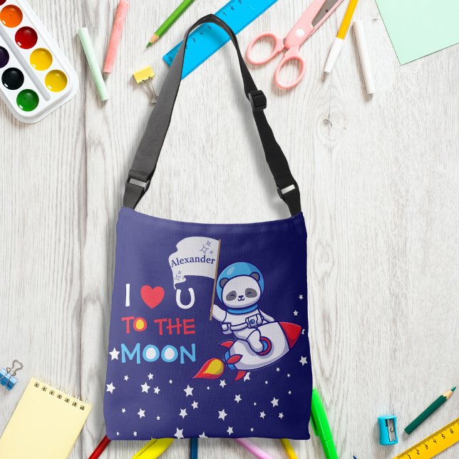Sac Ajustable Cute Panda Ours Astronaut Sur Rockship Kids (Créateur téléchargé)