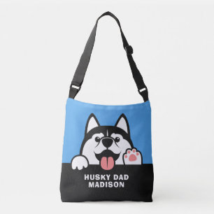 Sac Ajustable Cute Siberian Husky texte personnalisé