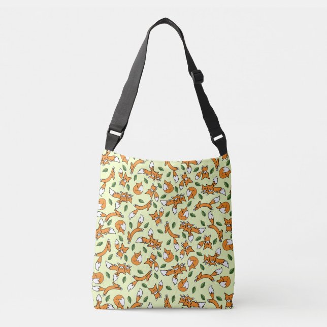 Sac Ajustable Cute Wild Fox et Motif Leaf (Devant)