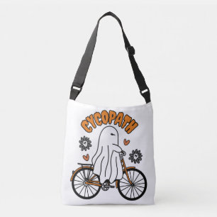 Sac Ajustable Cycopath Halloween fantôme sur un vélo orange