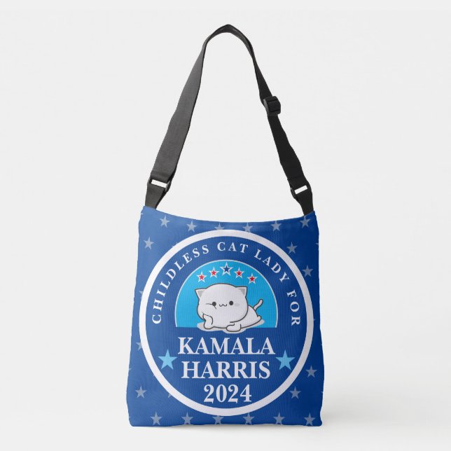 Sac Ajustable Dame de chat sans enfant pour Kamala Harris (Devant)