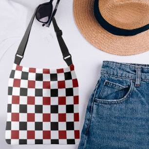 Sac Ajustable Damier noir rouge blanc