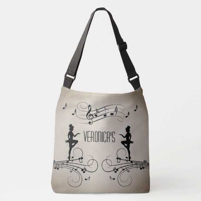 Sac Ajustable Dancers et musique Nom personnel (Devant)