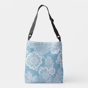 Sac Ajustable Dentelle blanche sur l'art Blue AI