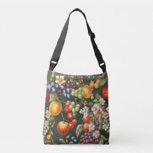 Sac Ajustable Design italien élégant avec Fruits et Fleurs