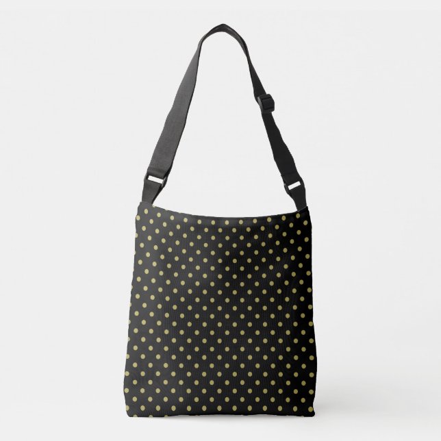 Sac Ajustable Design pois vert sur noir (Devant)