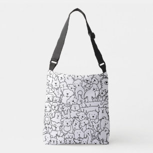 Sac Ajustable Dessin au trait de chien gribouillé