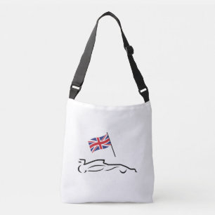 Sac Ajustable Dessin au trait de voiture de course avec drapeau