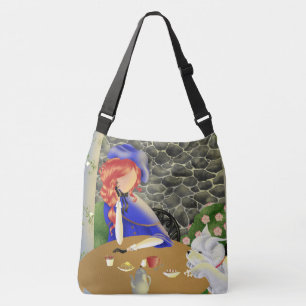Sac Ajustable Dog & Lady au Café au coucher du soleil