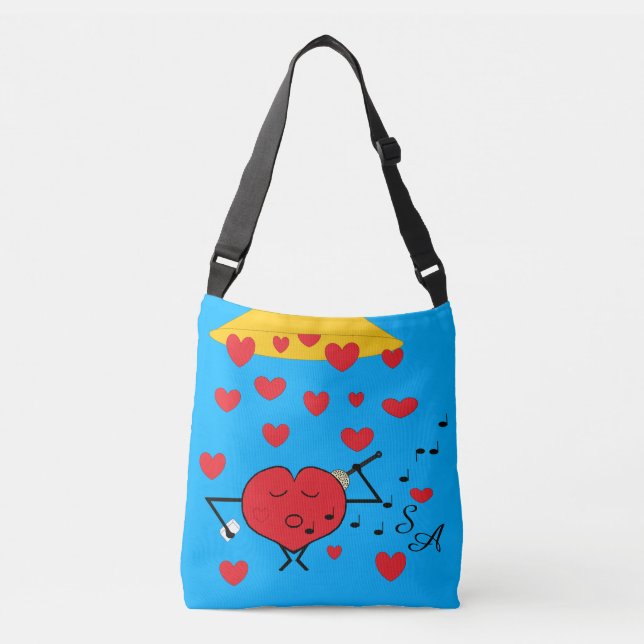 Sac Ajustable Douche des Coeurs : Turquoise foncé (Devant)