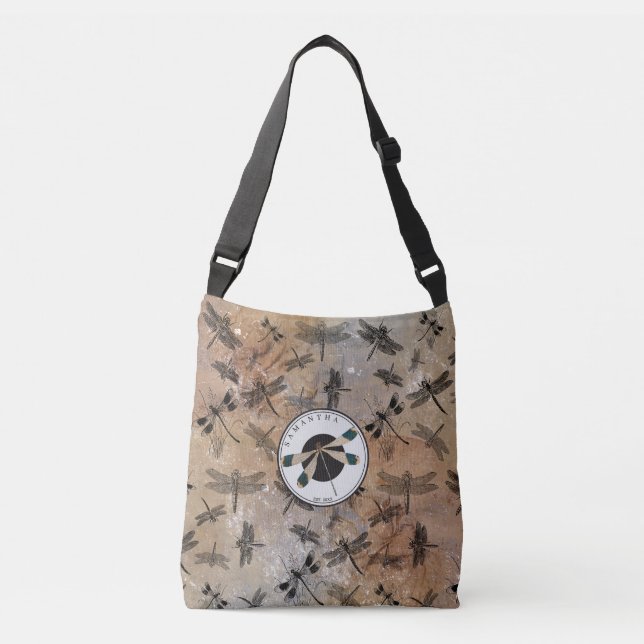 Sac Ajustable Dragonfly Distress Entomology Monogramme (Devant)