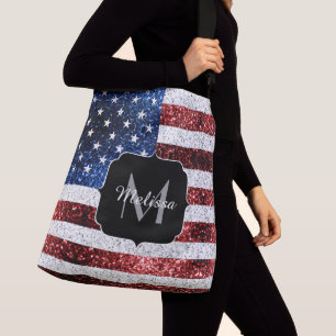 Sac Ajustable Drapeau américain rouge blanc brillant parties sci
