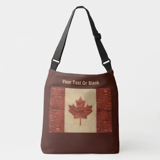 Sac Ajustable Drapeau Canadien Sur L'Écorce De Birch Intérieur (Devant)