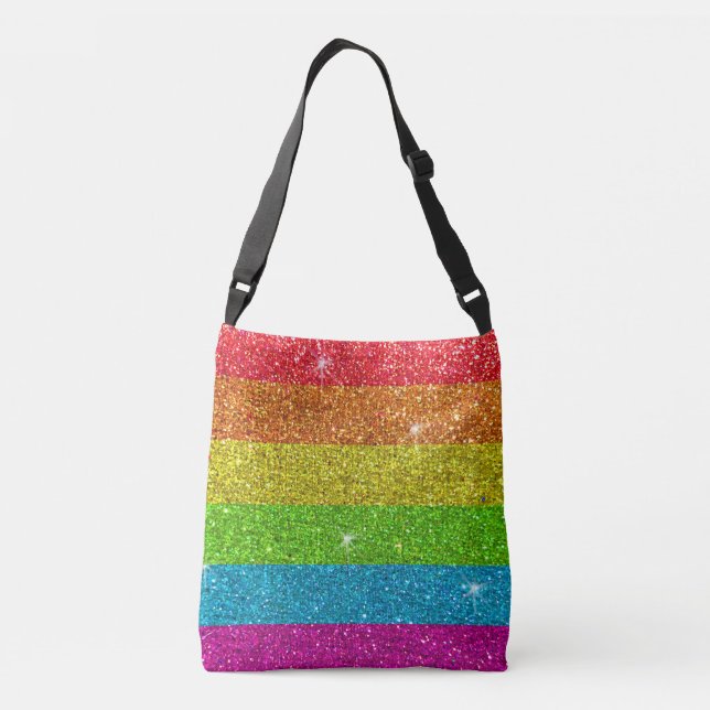 Sac Ajustable Drapeau gay pride Arc-en-ciel Parties scintillant  (Dos)