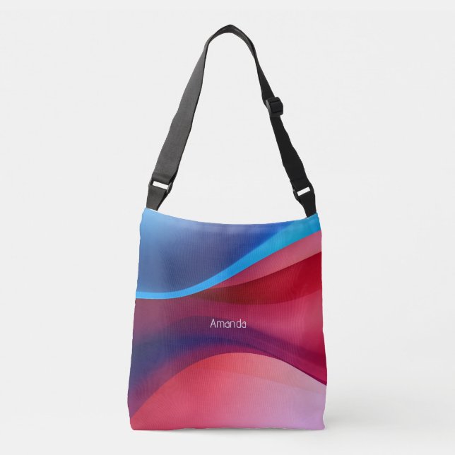 Sac Ajustable École abstraite bleu foncé violet (Devant)