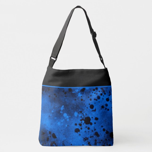 Sac Ajustable Effet Retro Paint Splatter en bleu et noir (Dos)