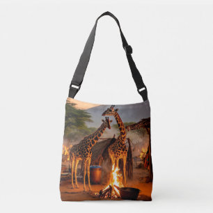 Sac Ajustable Elégance dans la nature : Giraffe majestueuse Silh