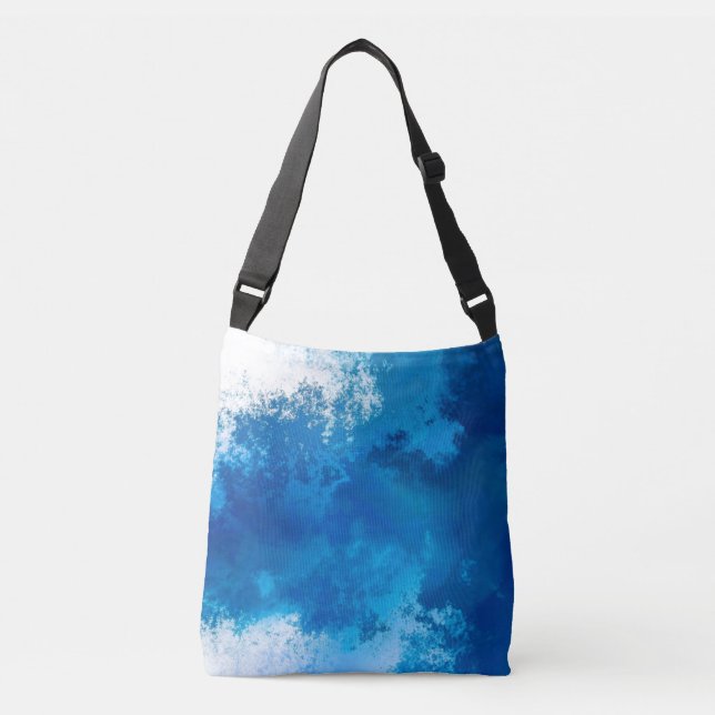 Sac Ajustable Elegant Abstract Blue Ocean Waves | (Devant)