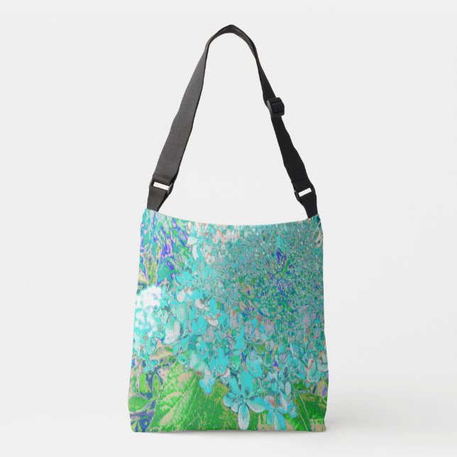 Sac Ajustable Elegant Aqua et Vert Limelight Hydrangea Détail (Devant)