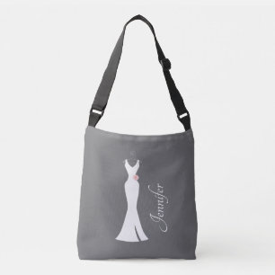 Sac Ajustable Elégant blanc sur gris - Design simple et élégant