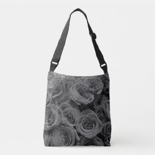 Sac Ajustable Élégant gris rose gris gris floral gris fleurs