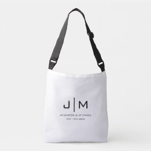 Sac Ajustable Élégant Moderne Simple Monogramme Mariage Couple
