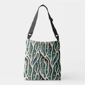 Sac Ajustable Élégant motif floral vert classique
