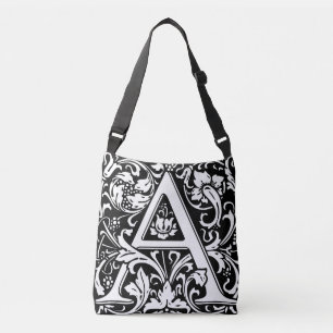 Sac Ajustable Élégante lettre Vintage florale A Monogramme