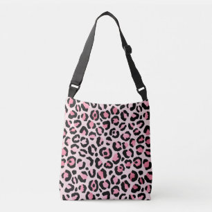 Sac Ajustable Empreinte de léopard rose et noir chic
