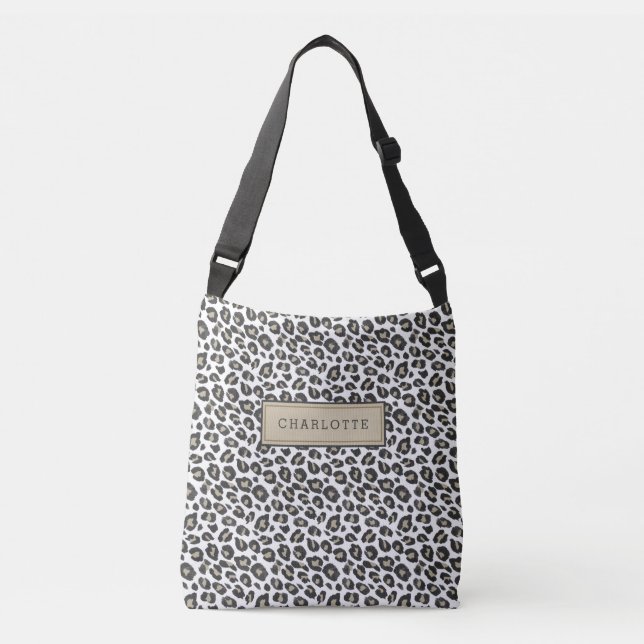 Sac Ajustable Empreinte de léopard Tan élégant (Devant)