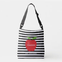 Enseignant moderne Rouge Pomme horizontale bande