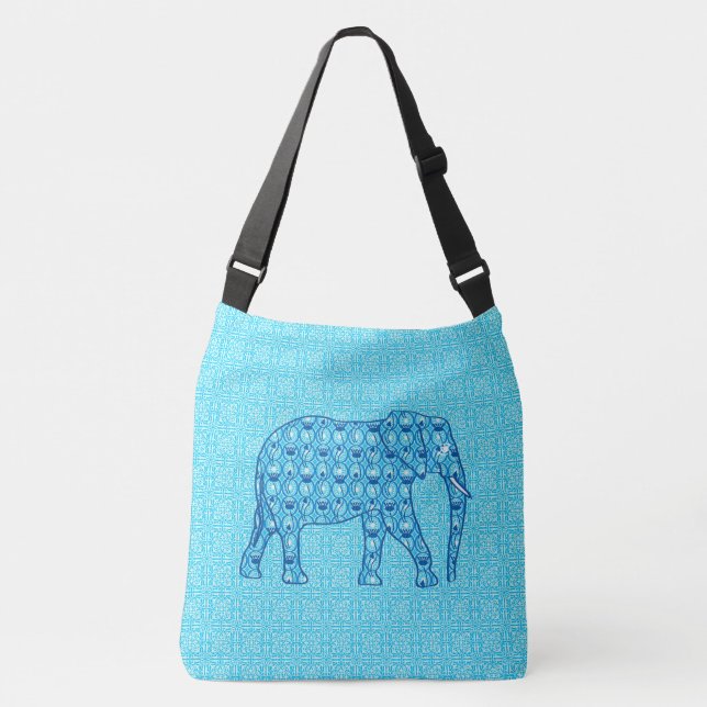 Sac Ajustable Ephène de fleur de Lotus - turquoise (Devant)