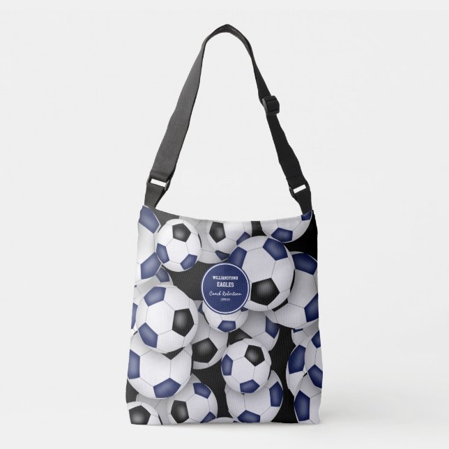 Sac Ajustable équipe noire bleu couleurs entraîneur (Devant)