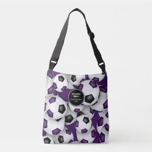 Sac Ajustable équipe noire violette couleurs entraîneur de footb