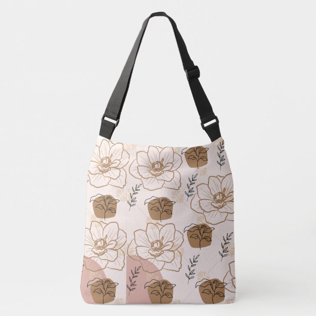 Sac Ajustable Esthétique Floral Mauve (Devant)