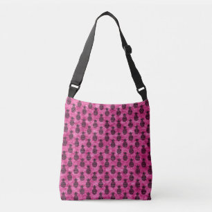 Sac Ajustable Été tropical d'ananas rose et noir