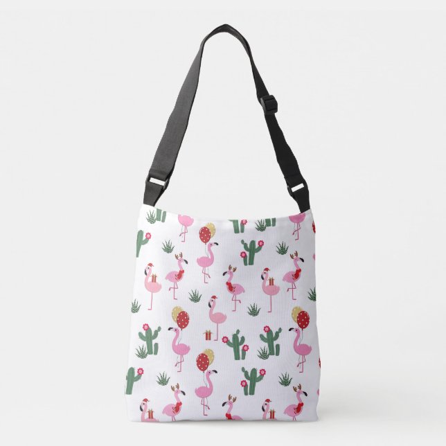 Sac Ajustable Fête du Flamant rose de Noël | Vacances (Devant)