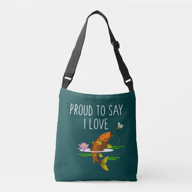 Sac Ajustable Fier de dire I Love Koi! (Devant)