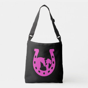 Sac Ajustable Fille avec cheval et Casquette occidental Hot rose