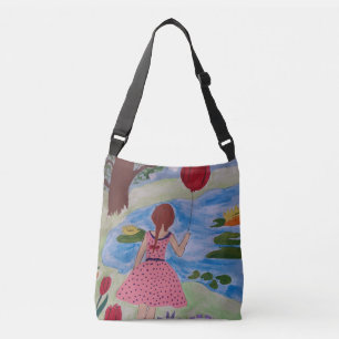 Sac Ajustable Fille Avec Un Balloon Rouge