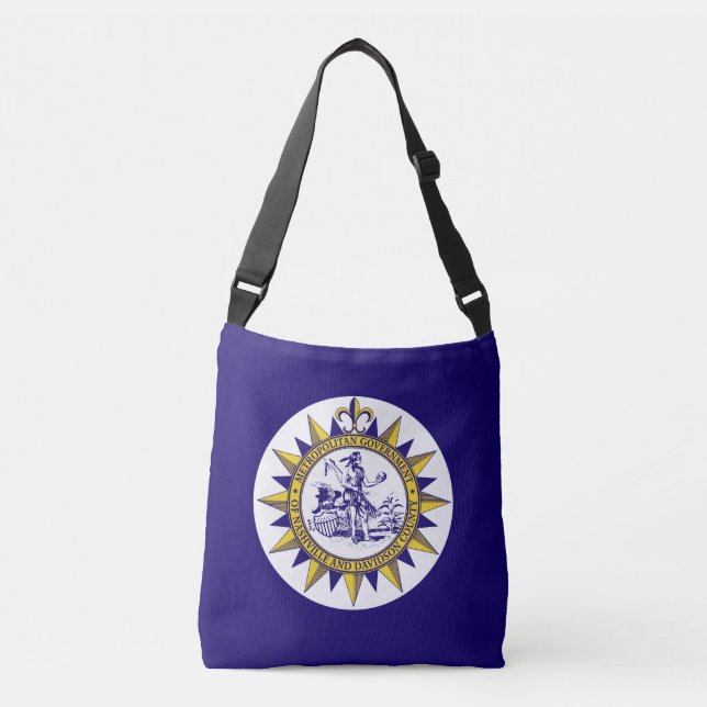 Sac Ajustable Flag of Nashville, Tennessee Crossbody Bag (Devant)